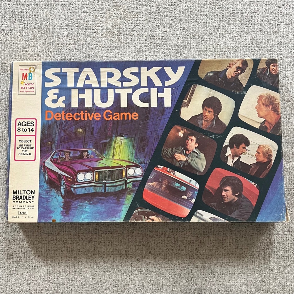 Vtg 1977 Starsky‎ & Hutch Detective Game Milton Bradley 4719 Board Game COMPLETE
